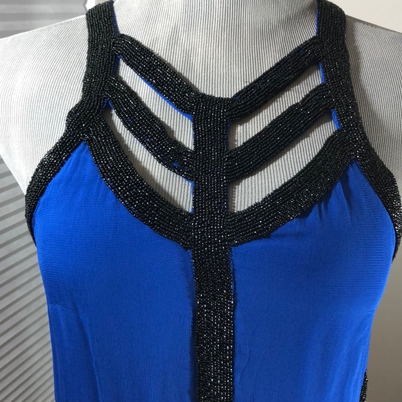 Vintage French Connection Beaded Mini Dress - Picture 2 of 7